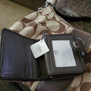 New Coach hobo purse with matching wallet